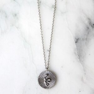 Absolème collier argent massif pendentif serpent
