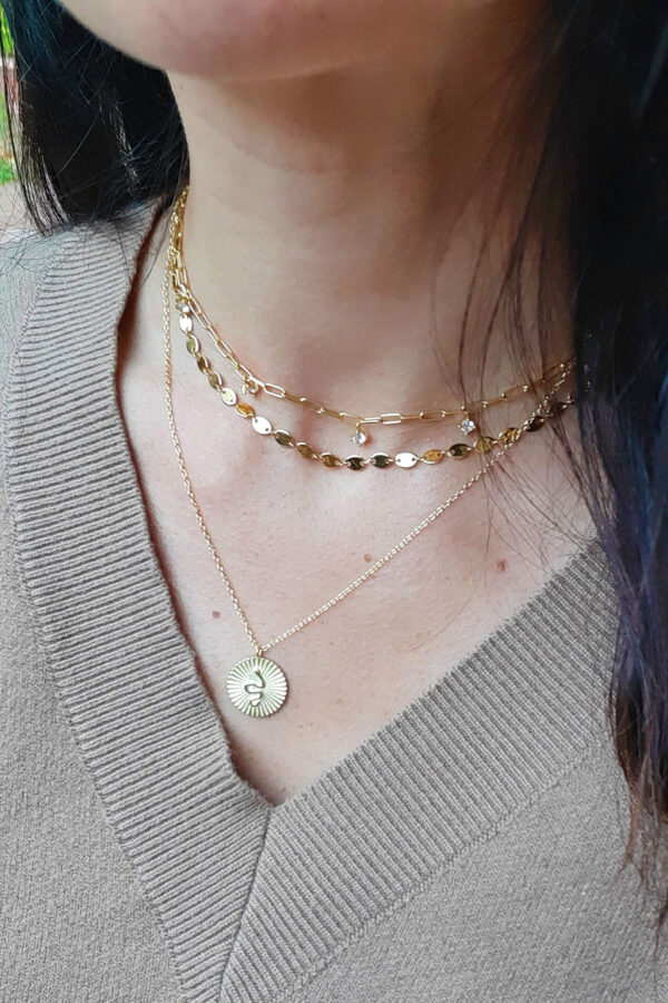 Absolème collier plaqué or serpent