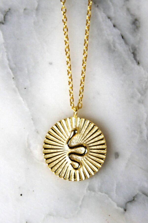 Absolème collier plaqué or serpent