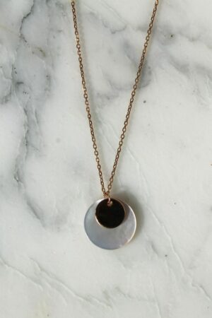 Absolème collier plaqué or et nacre