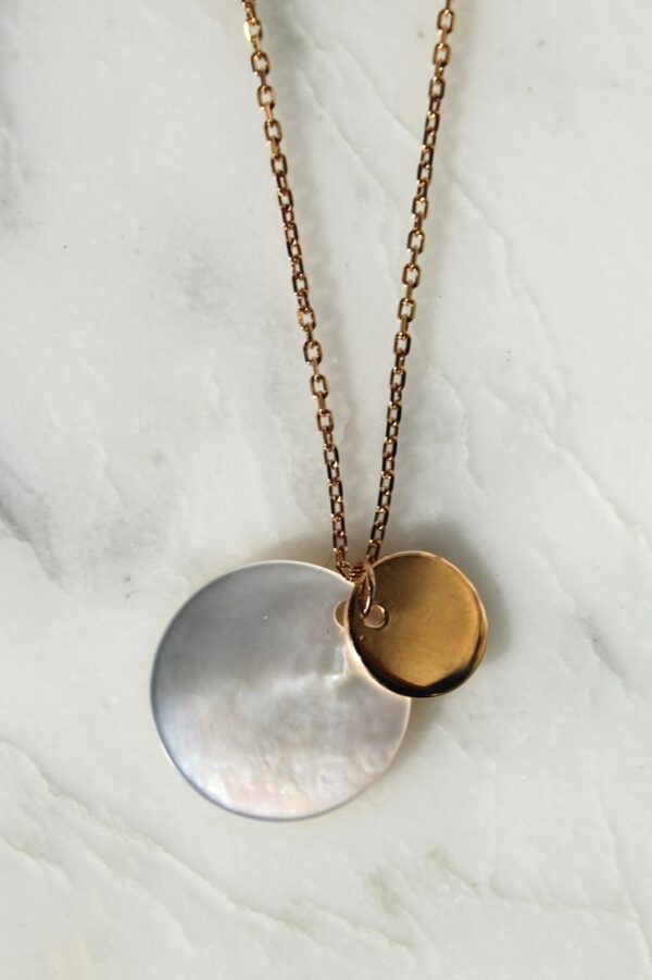 Absolème collier plaqué or et nacre