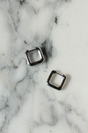 Absolème créoles carrées en argent massif