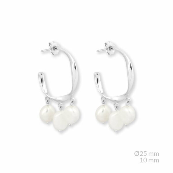 Absolème créoles argent et perles