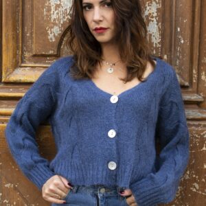 Absolème gilet en laine bleu