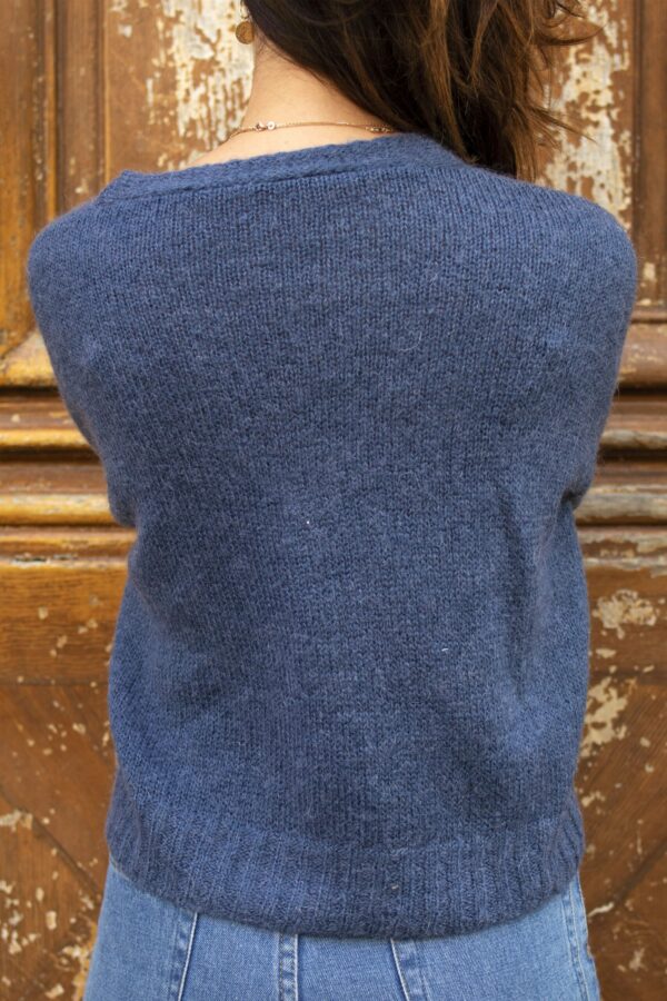 Absolème gilet en laine bleu