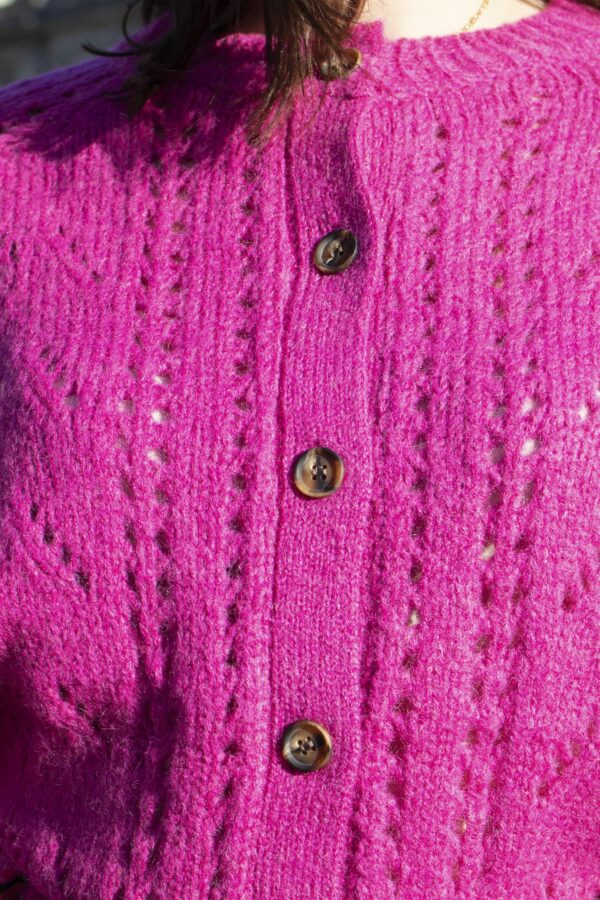 Absolème gilet en laine fushia