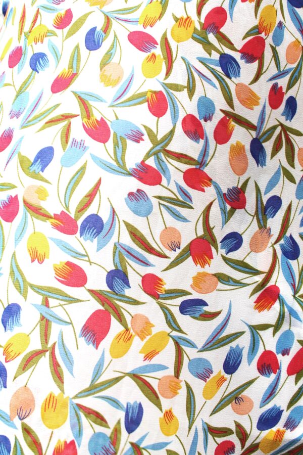 Absolème jupe longue asymétrique motif fleuri