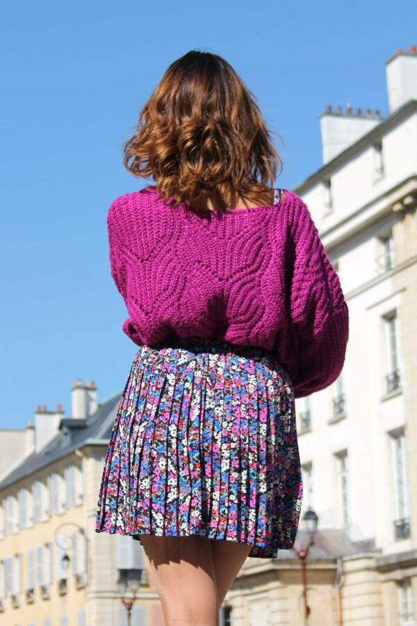 Absolème jupe plissée taille haute à motif fleuri