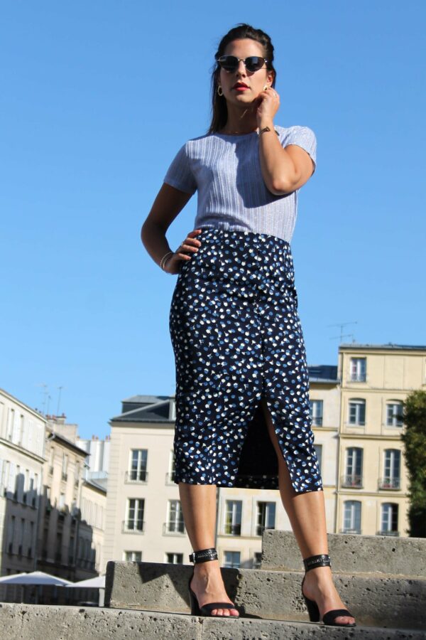 Absolème jupe glamour bleu marine