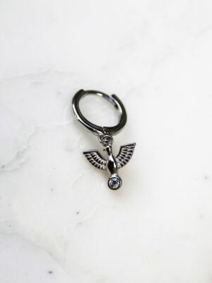 Absolème mini créole aigle argent massif