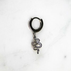 Absolème mini créole serpent argent massif