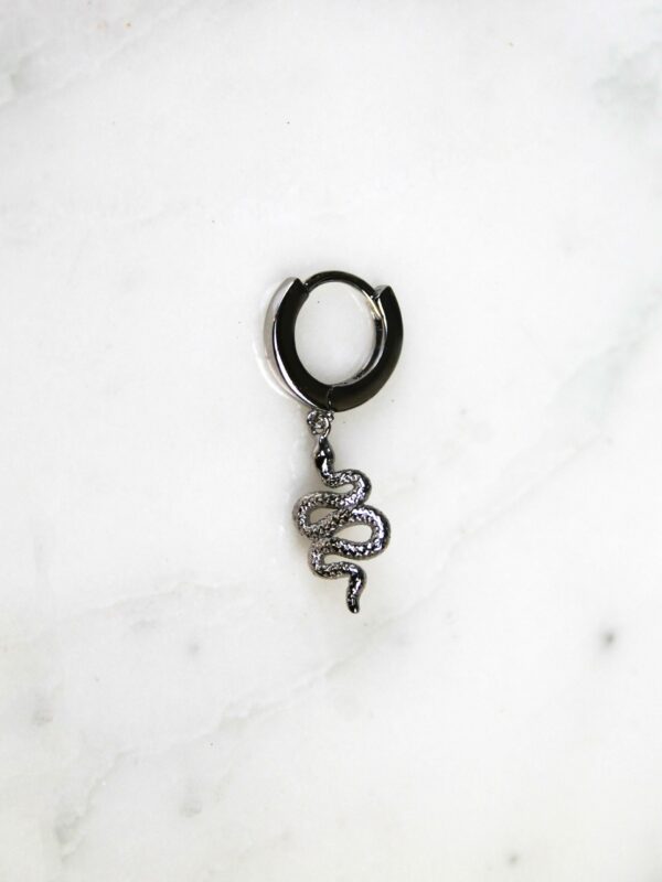 Absolème mini créole serpent argent massif