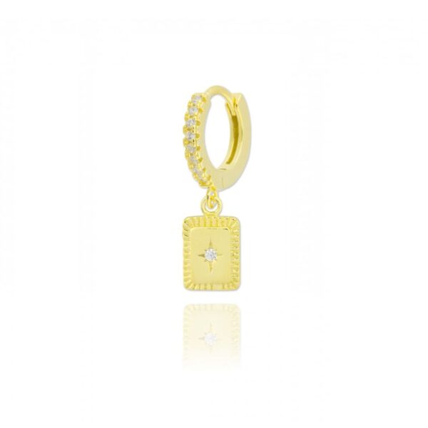 Absolème mini créole plaqué or et oxydes de zirconiums