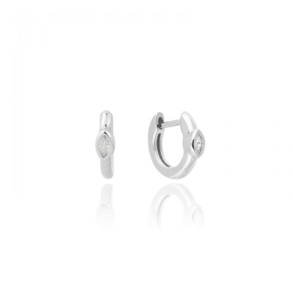 Absolème mini créole argent massif et zirconium