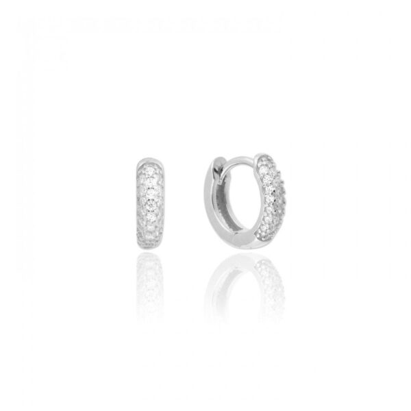 Absolème mini créole argent massif et zirconium