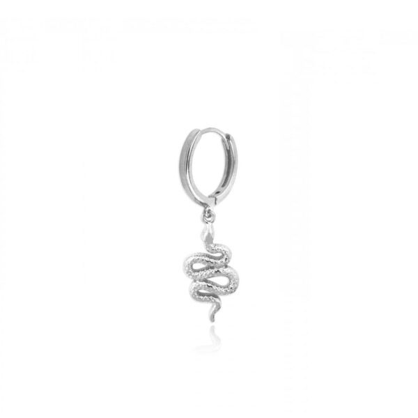 Absolème mini créole serpent en argent massif