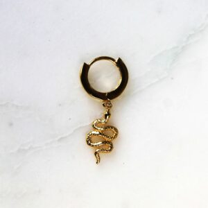 Absolème mini créole serpent plaqué or