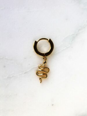 Absolème mini créole serpent plaqué or