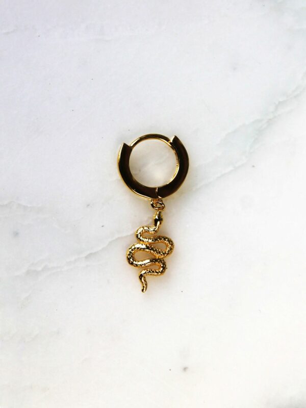 Absolème mini créole serpent plaqué or