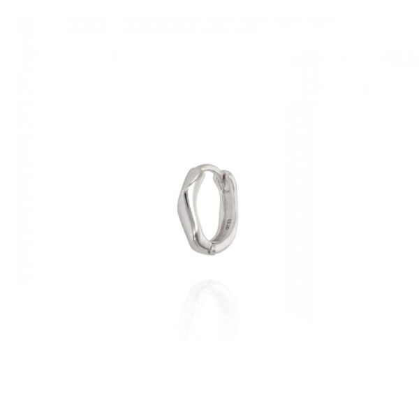 Absolème mini créole en argent lisse