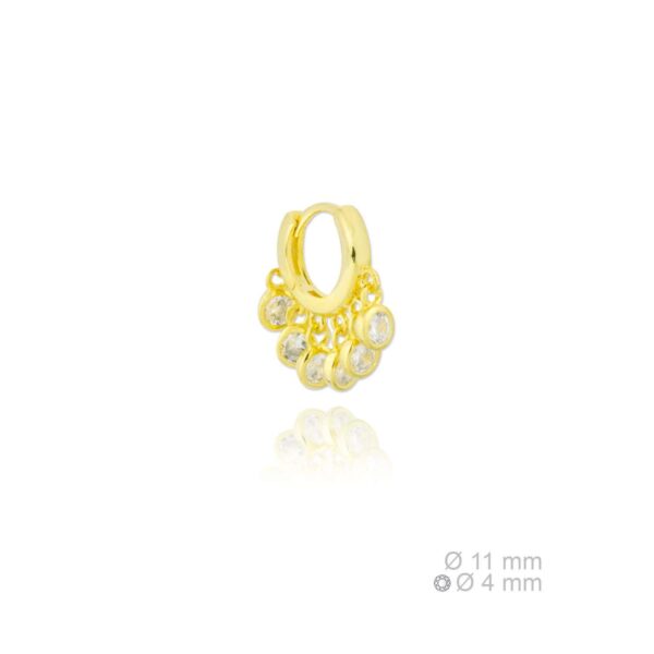 Absolème mini créole dorée avec pampilles en oxyde de zirconium