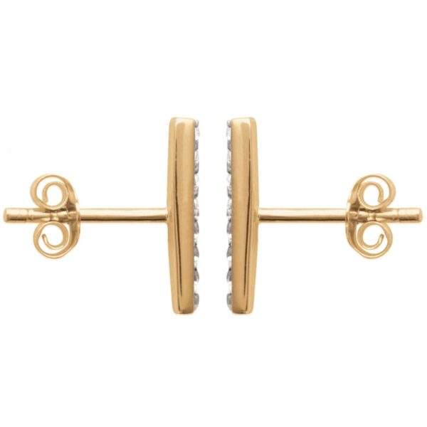 Absolème puces d'oreilles minimalistes barrettes or et zircons