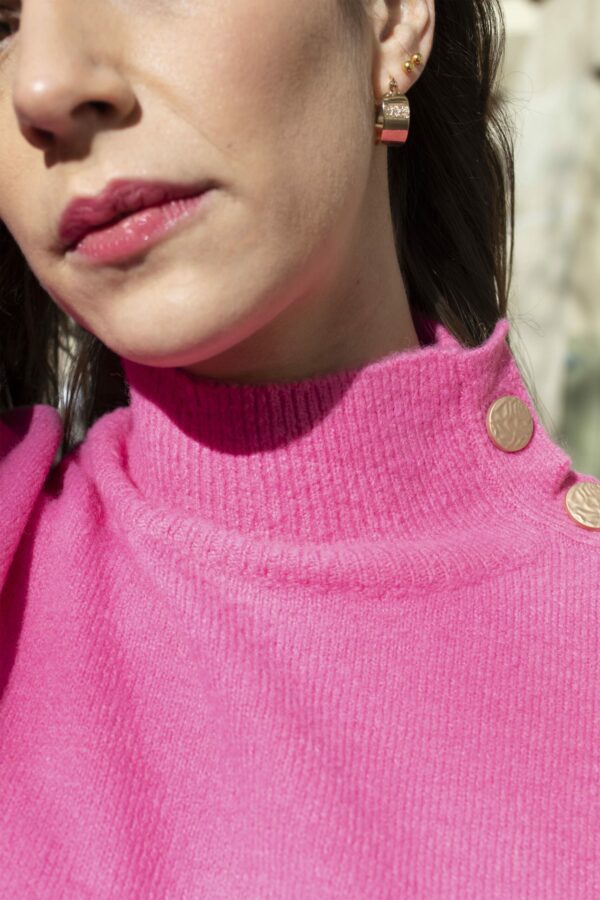 Absolème pull col roulé rose