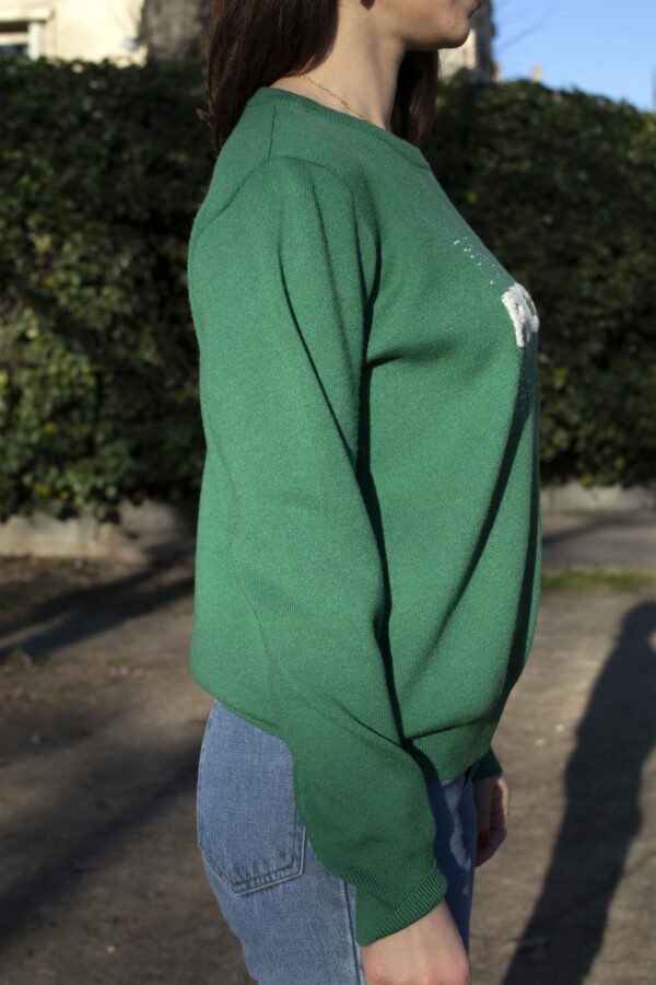 Absolème sweatshirt vert texte peace