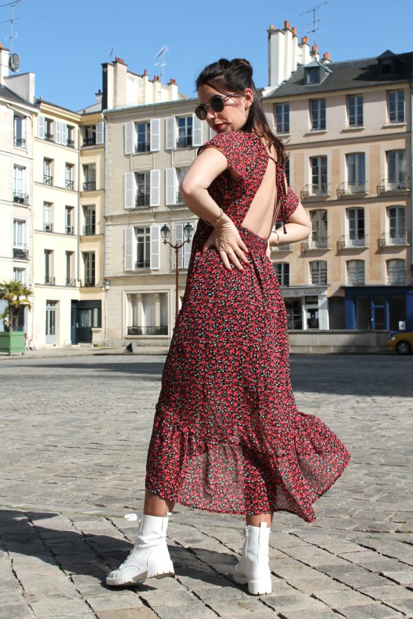 Absolème robe bohème avec dos-nu