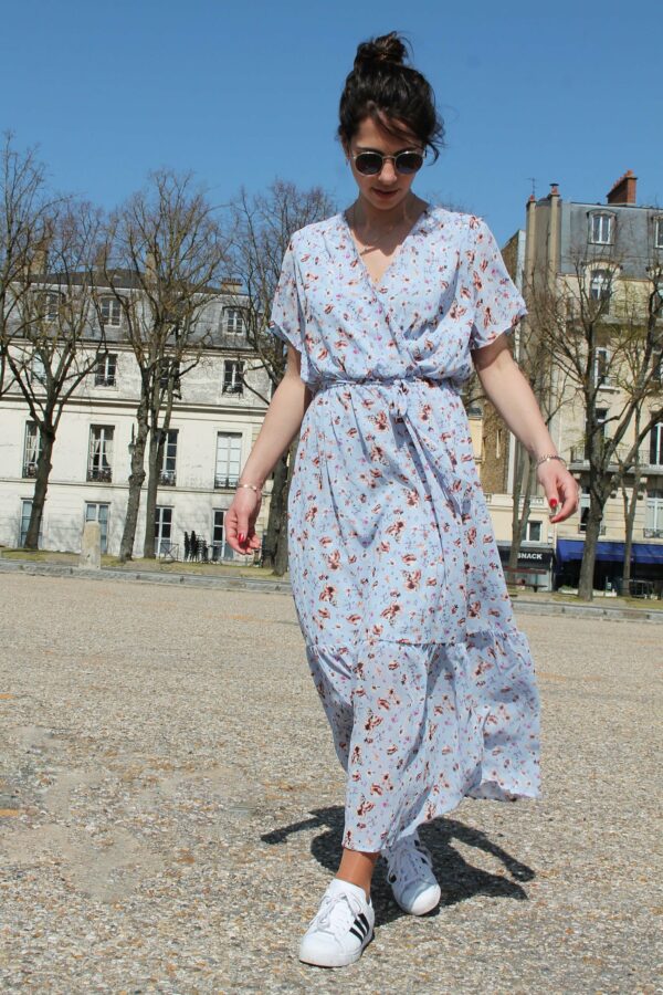Absolème robe longue bohème à motif fleuri