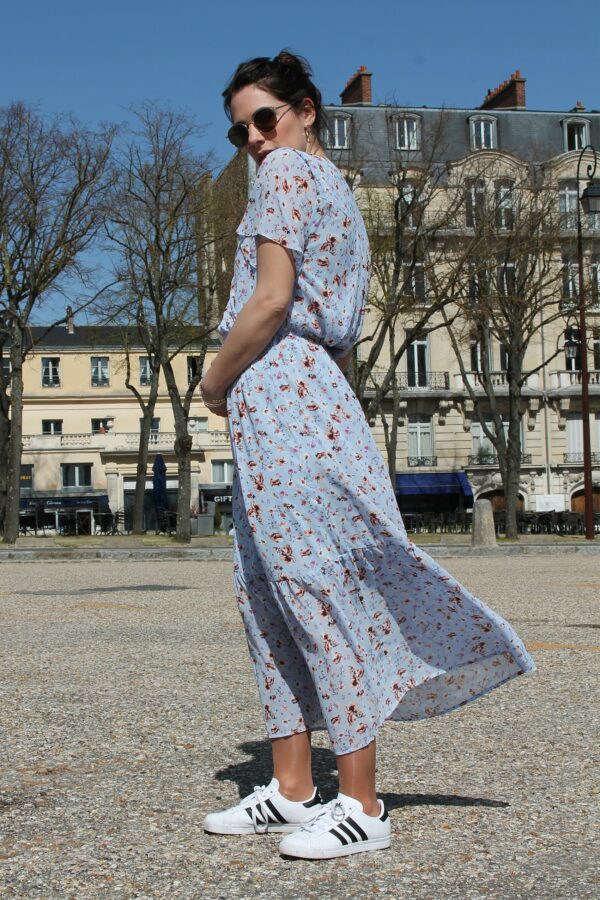 Absolème robe longue bohème à motif fleuri