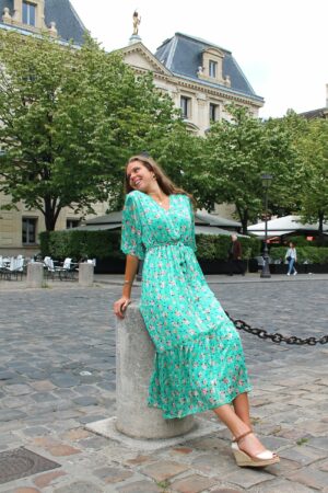 Absolème robe longue bohème vert