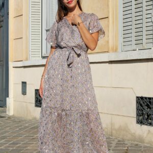 Absolème robe longue bohème manches courtes