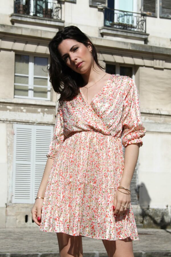 Absolème robe cache-coeur tendance à motif fleuri