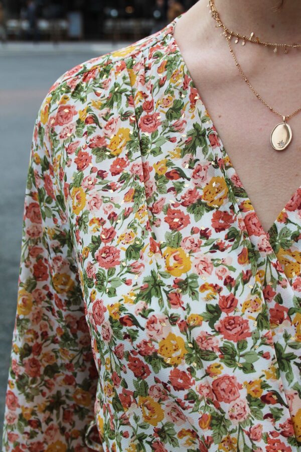 Absolème robe portefeuille motif fleuri
