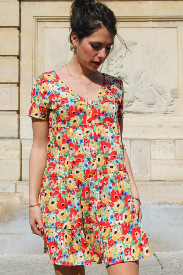Absolème robe babydoll à imprimé fleuri