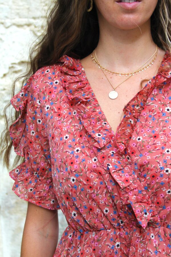Absolème robe d'été dos-nu à motif fleuri
