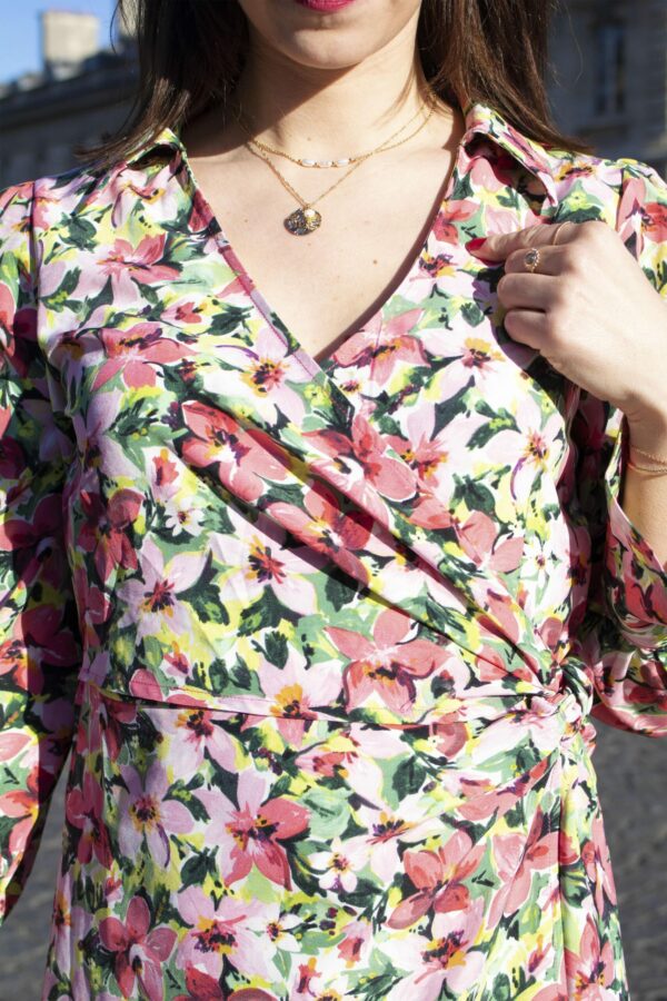 Absolème robe cache-coeur imprimé fleuri