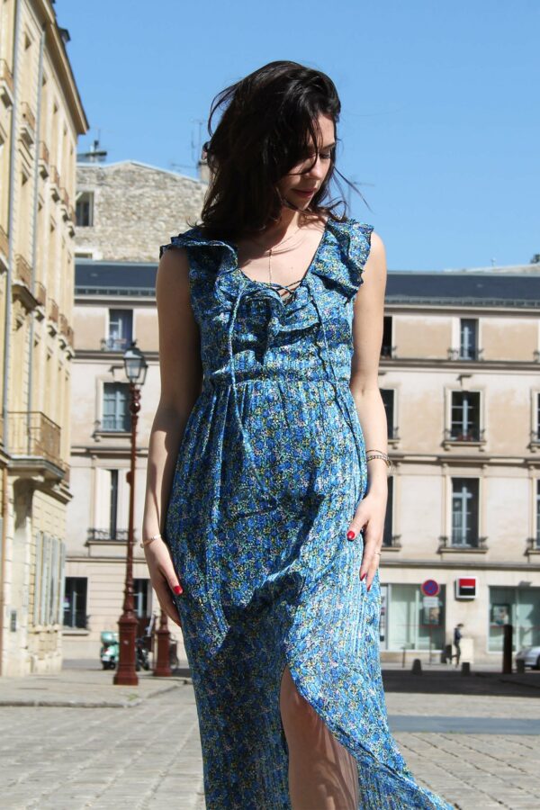 Absolème robe dos-nu fleurie