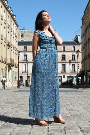Absolème robe dos-nu fleurie