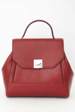 Absolème sac à dos tendance en cuir rouge bordeaux