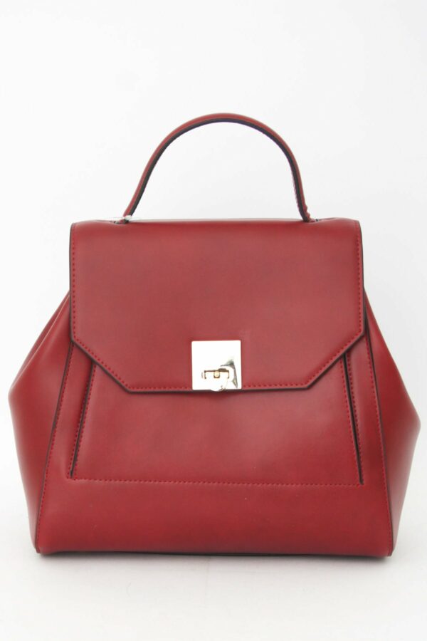 Absolème sac à dos tendance en cuir rouge bordeaux