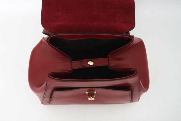 Absolème sac à dos tendance en cuir rouge bordeaux