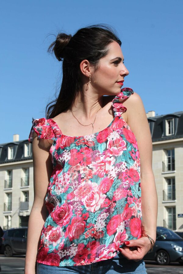 Absolème top dos-nu à imprimé fleuri