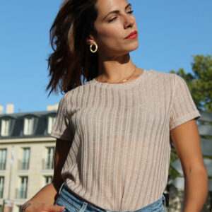Absolème top rose tendance en lurex