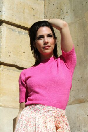 Absolème t-shirt en maille rose