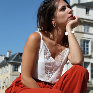Absolème top blanc en dentelle