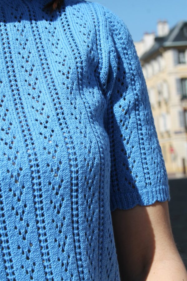 Absolème t-shirt en maille vintage bleu