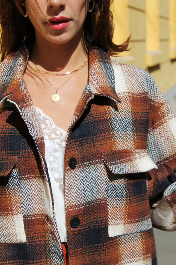 Absolème sur-chemise camel pour femmes