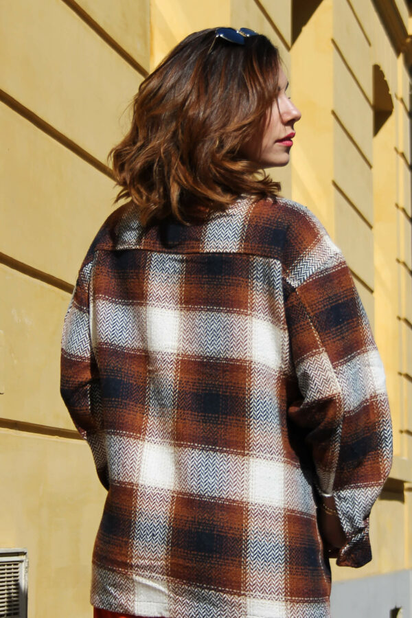 Absolème sur-chemise camel pour femmes